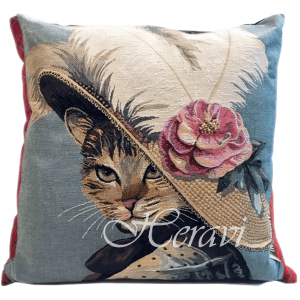 Cuscino foderato disegno gatto