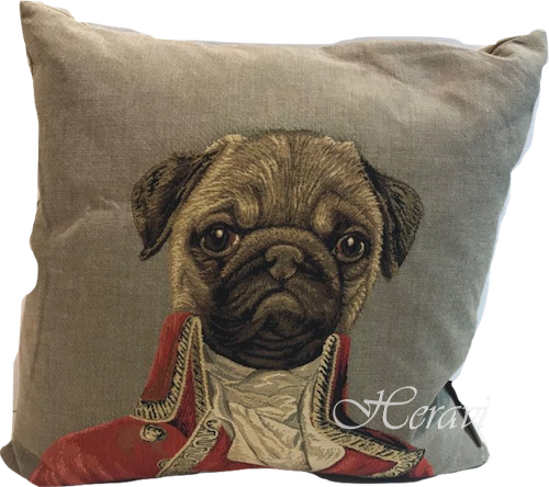 Cuscino foderato Disegno Bulldog Griggio