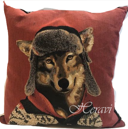 Cuscino foderato Lupo invernale