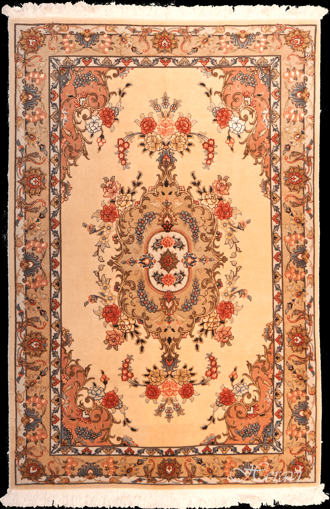 TABRIZ 60 RAJ FONDO CREMA 150X100