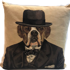 Cuscino foderato bulldog inglese in costume