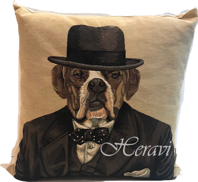 Cuscino foderato bulldog inglese in costume