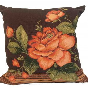 CUSCINO FODERATO DISEGNO ROSA